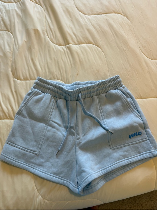 Wilo The Label Pants - WILO Women's Light Blue Drawstring Lounge Shorts